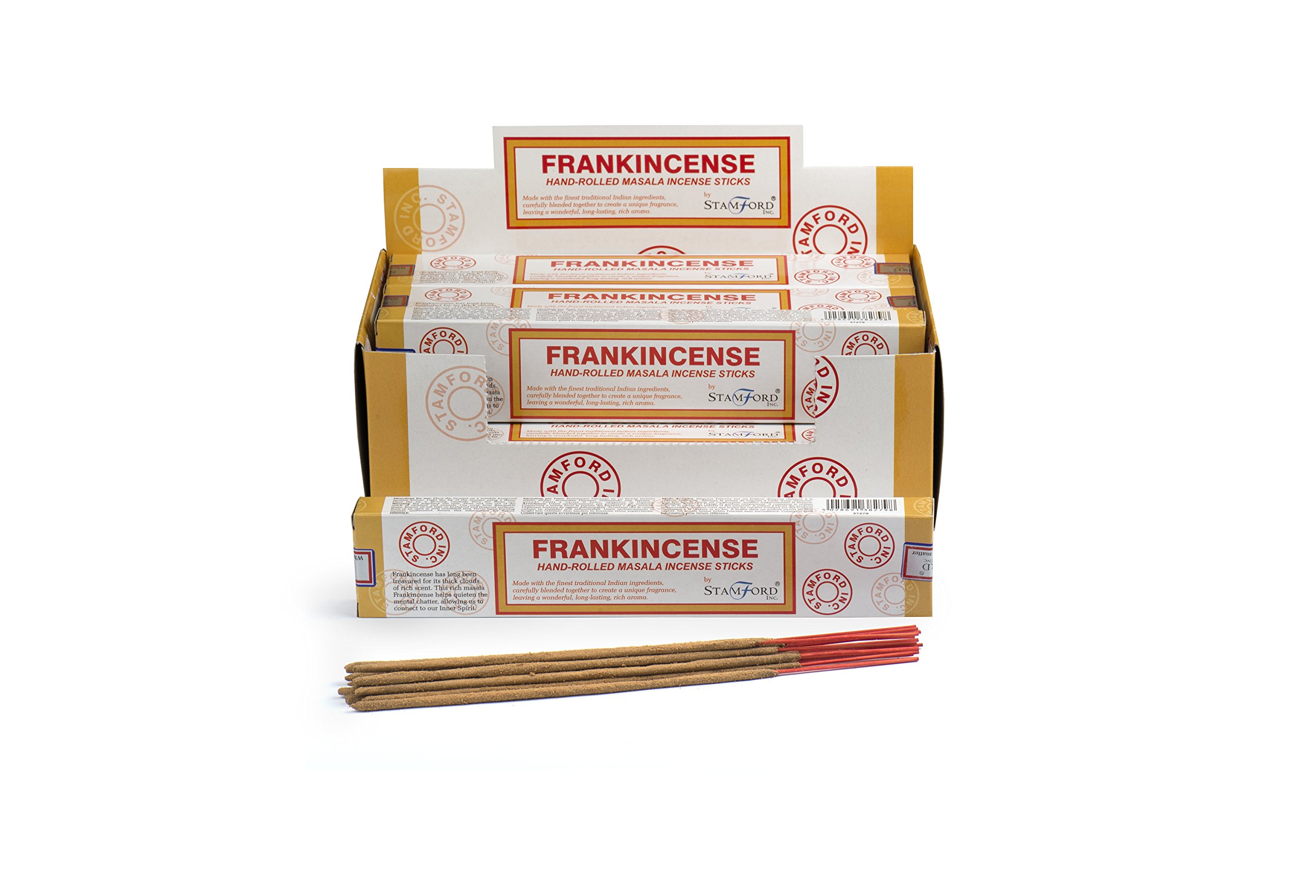 STAMFORD INC 37279 Frankincense Masala Incense, 15 Sticks x 12 Packs, Black, One Size