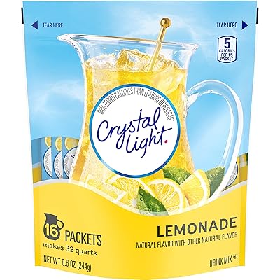 Crystal Light Lemonade Sticks, Natural, 16 Count