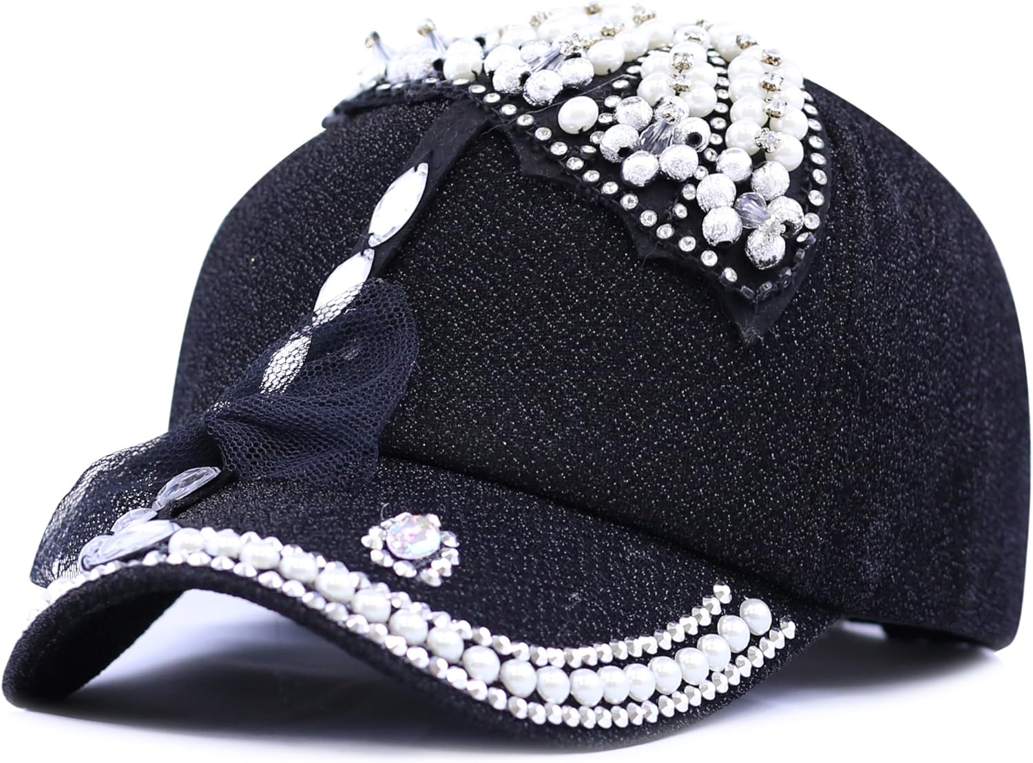 The Hat Depot 200h5368u Beaded Crystal Rhinestone Glitter Cap 5colors