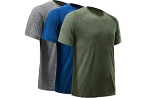 BALENNZ Workout Shirts for Men, Moisture Wicking Quick Dry Active Athletic Men's Gym Performance T Shirts