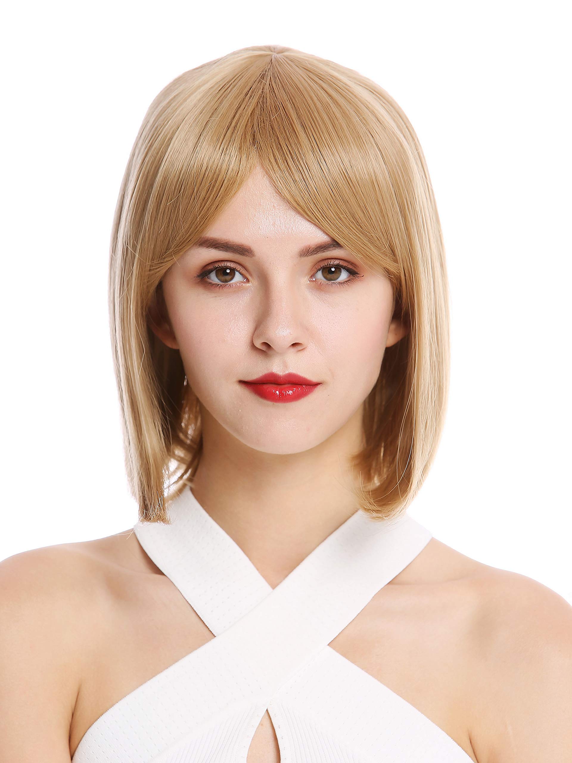 WIG ME UP - YZF-4366-M27 Lady Quality Wig short shoulder length Bob Longbob straight bangs medium blond