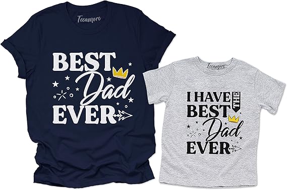 Amazon Teeamore I Have Best Dad Everシャツ お父さんと子供のお揃いtシャツ かわいい父の日の服 Us サイズ Toddler 4t カラー グレー Tシャツ カットソー 通販