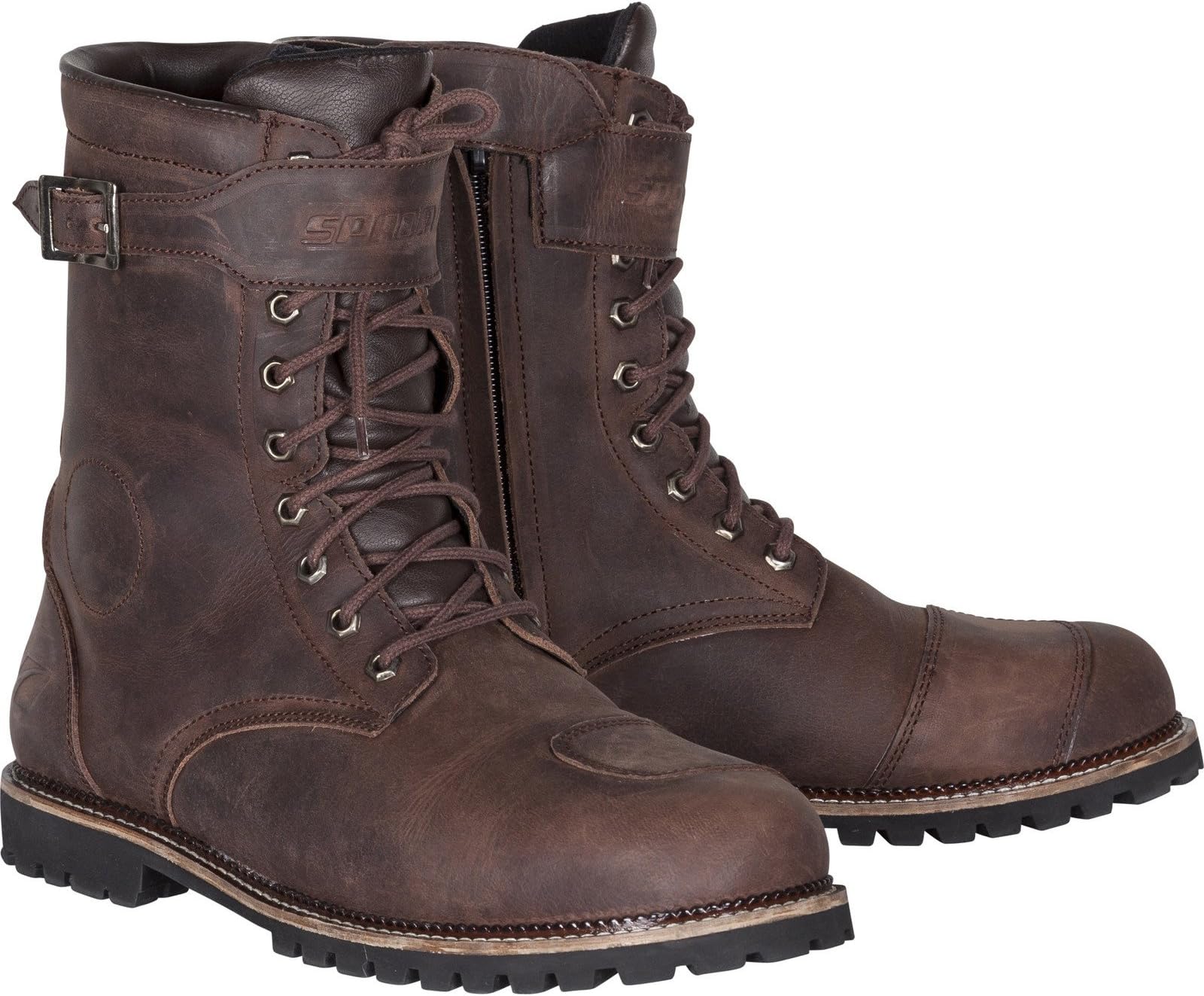 Spada Pilgrim Grande Waterproof Motorcycle Motorbike Boots - Brown