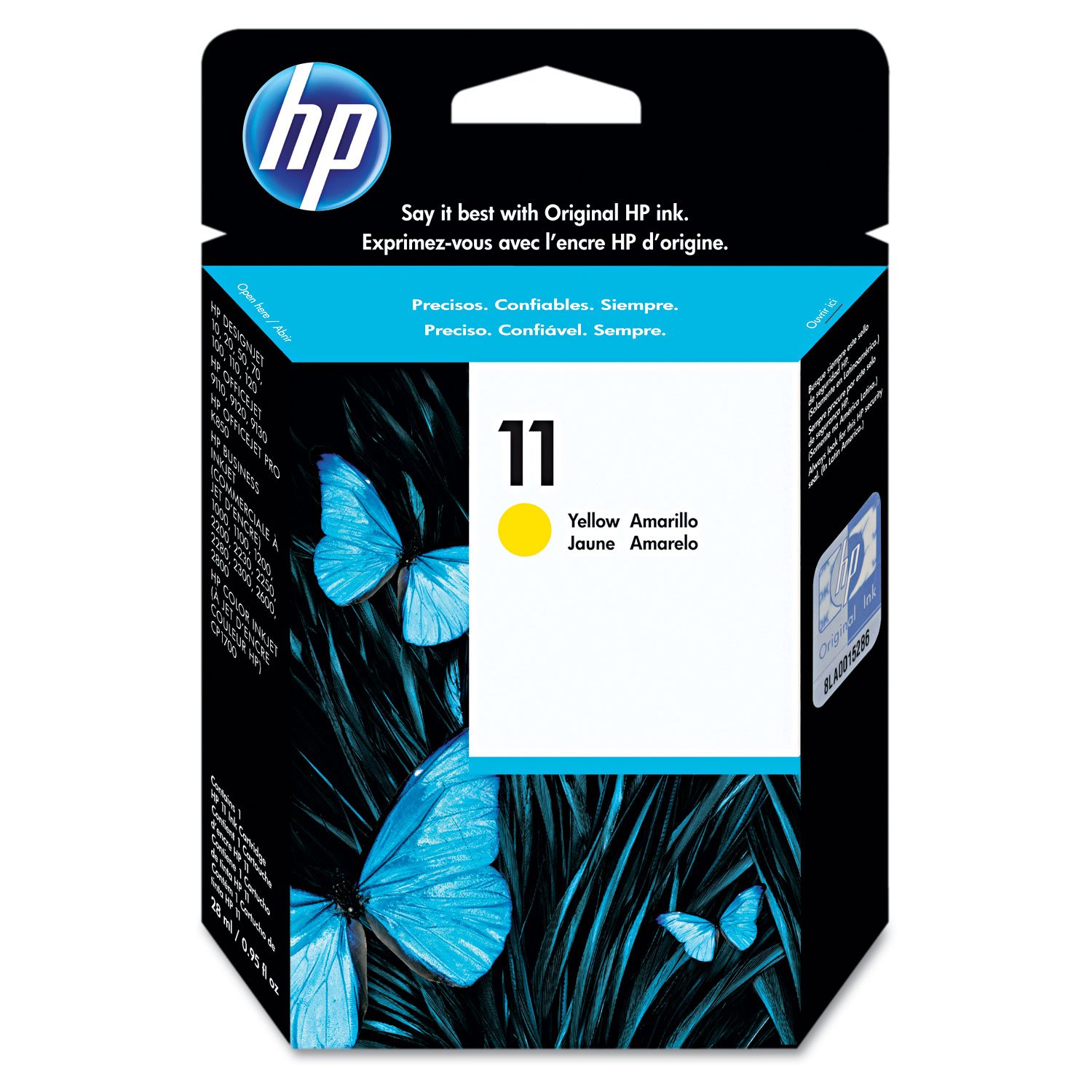 HP C4838A 11 Original Ink Cartridge, Yellow, Pack of 1