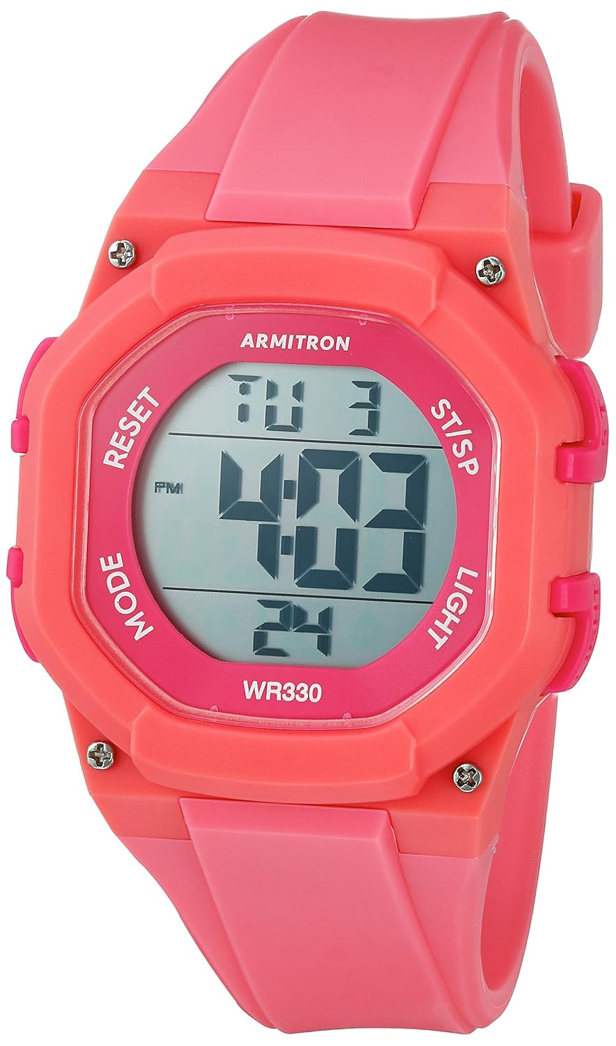 数量限定 Armitron Sport Women S 45 7080pnkホットピンクaccented Digitalクロノグラフコーラルカラー樹脂ストラップウォッチ B01n48nes3 Hermescolleges Ca