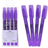 Mr. Pen No Bleed Gel Highlighter, Bible Highlighters, Purple, Pack of 4 | Bible Highlighters and Pens No Bleed, Bible Markers for Study, Journaling, School Supplies and Accessories