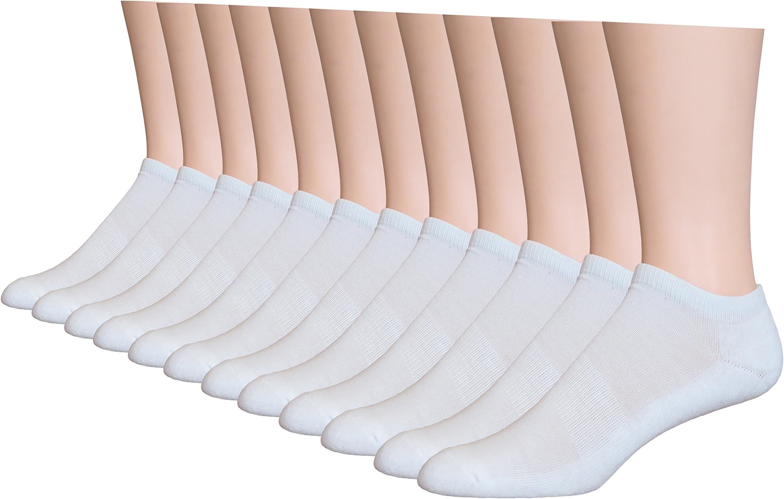 TopStep Men's Athletic Low cut/No Show Socks with Arch Suport and Cushion Sole - 12 Pack