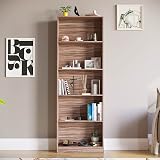 Vida Designs Cambridge 5 Tier Extra Large Bookcase Walnut Wood Shelving view 2