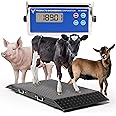 Pec Tools Heavy-Duty Digital Livestock Scale - Cattle, Pig, Sheep, and Horse Weight Scale with Animal Weighing & Peak Hold Functions, Non-Slip Surface - 2000 Lbs., 50″ x 26″