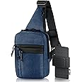 M-Tac Tactical Sling Bag for Men - Crossbody Concealed Carry Bag Chest Pack - Black Mens Crossbody Holster Bag
