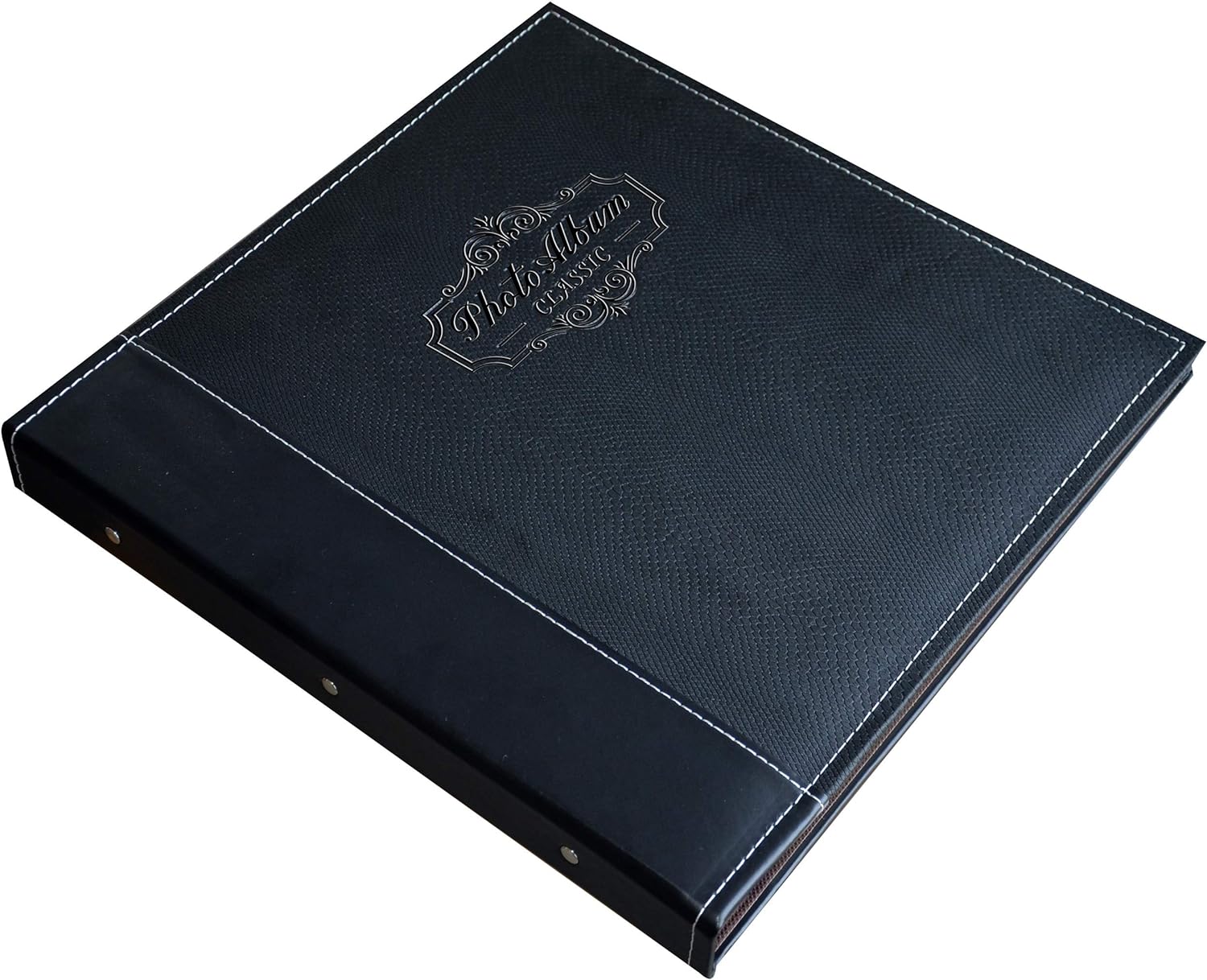 ZOVIEW ART Photo Album Holds 3X5, 4X6, 5X7, 6X8, 8X10 Photos, Leather Cover, Magnetic Self-Stick Page, Hand Made DIY Albums (Black, Large): Home & Kitchen