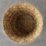 Woodluv Round Seagrass Waste Paper Bin E01-120 Stylish Eco Basket view 4