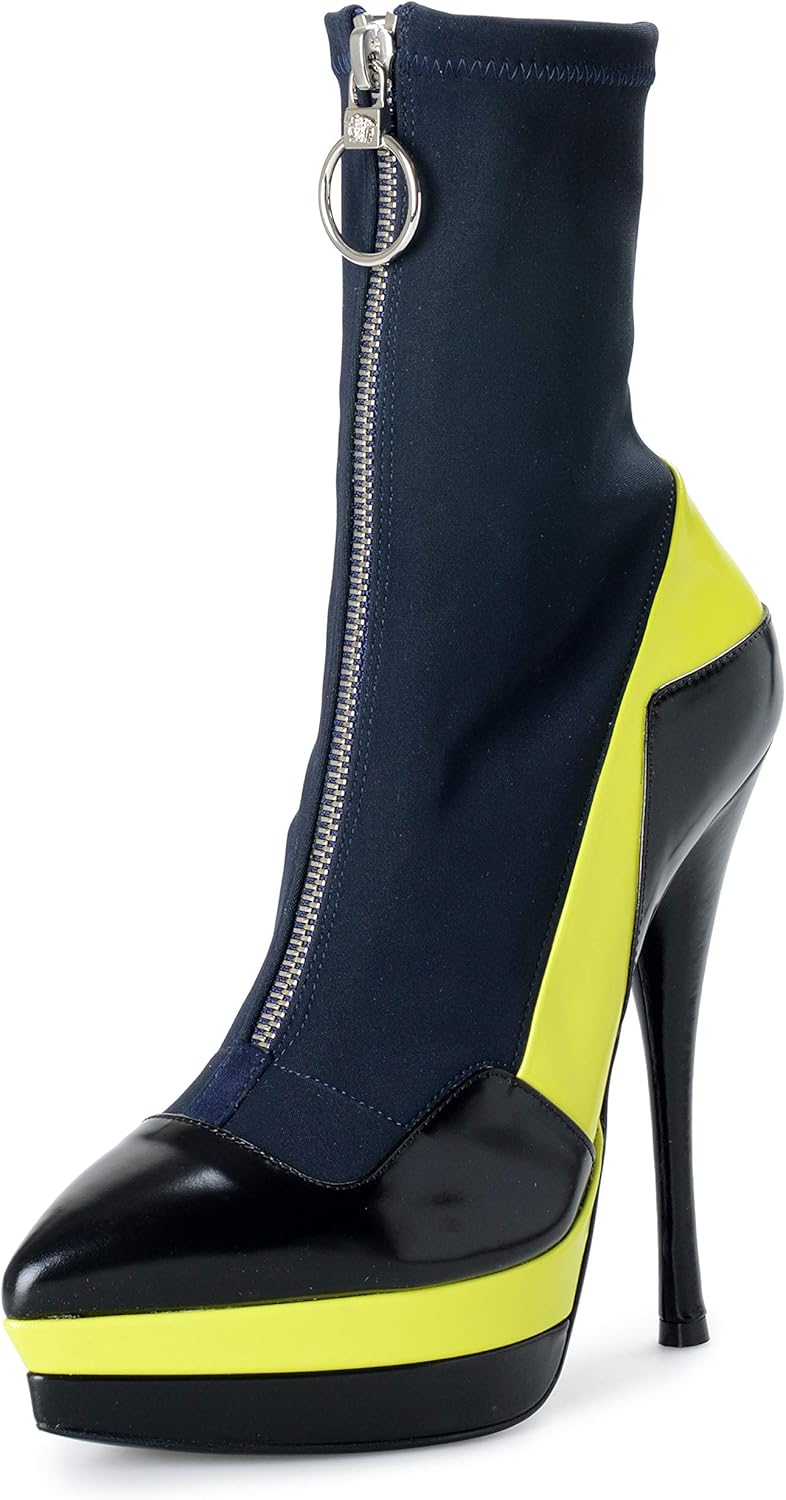versace platform peep toe bootie