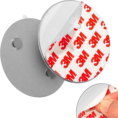 ECENCE Magnetic Smoke Detector Mount Adhesive Pads 3pcs Ø 70mm No Drill Fast