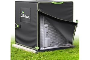 UIRWAY 500D Air Conditioner Covers for Outside Units Winter, [2025 Upgraded Heavy Duty Fabric] Air Conditioning AC Covers Waterproof, Outdoor Winter Cover for Central AC Condenser(30"W x 30"D x 32"H)