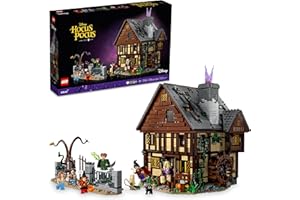LEGO Ideas Disney Hocus Pocus: The Sanderson Sisters' Cottage Collectible Building Set, Unique Gift Idea for Adults and Fans of Disney Movie Hocus Pocus, Includes Sanderson Sister Minifigures, 21341