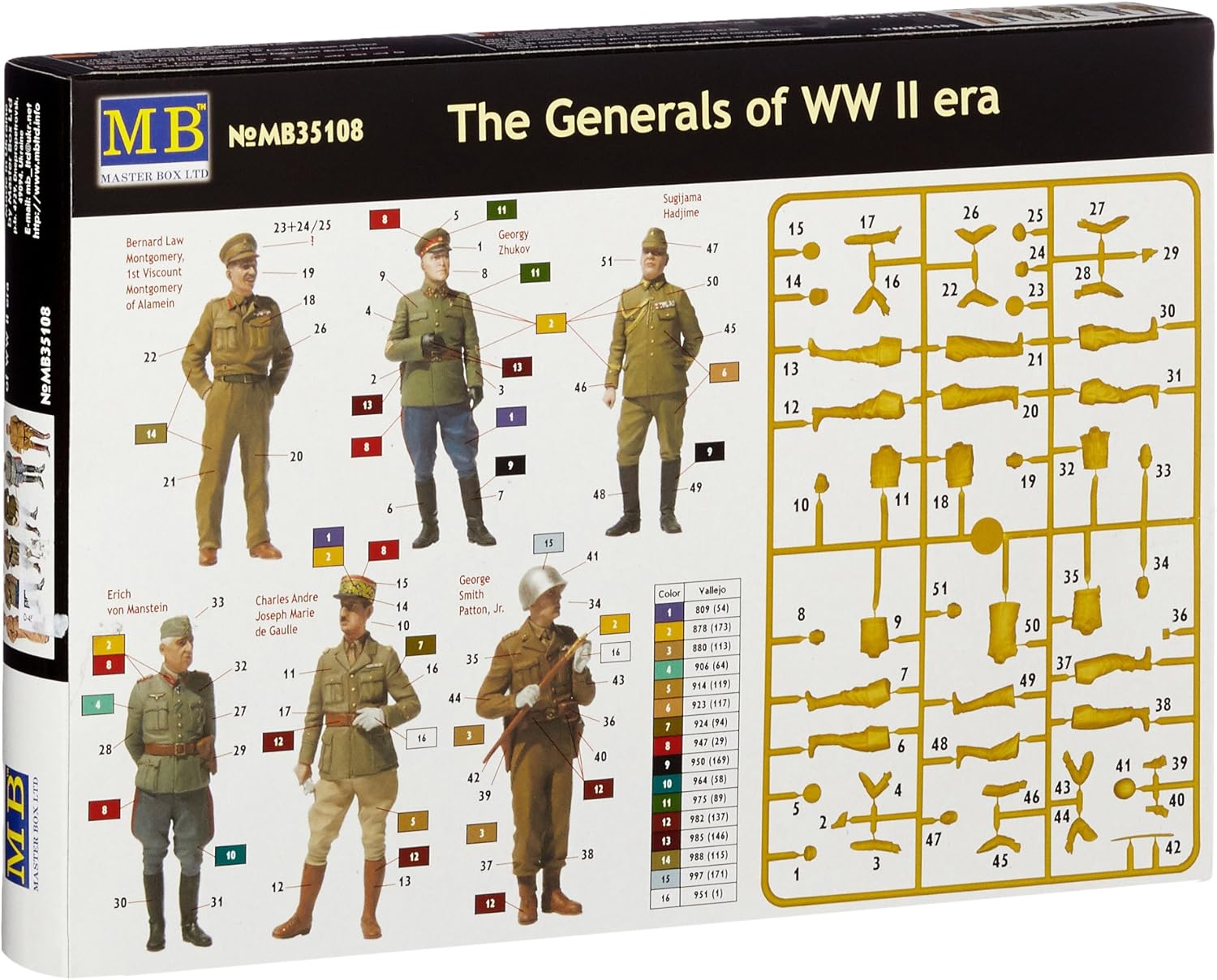 Masterbox 1:35 Scale The Generals of WWII Figure, Multicolor - Image 3