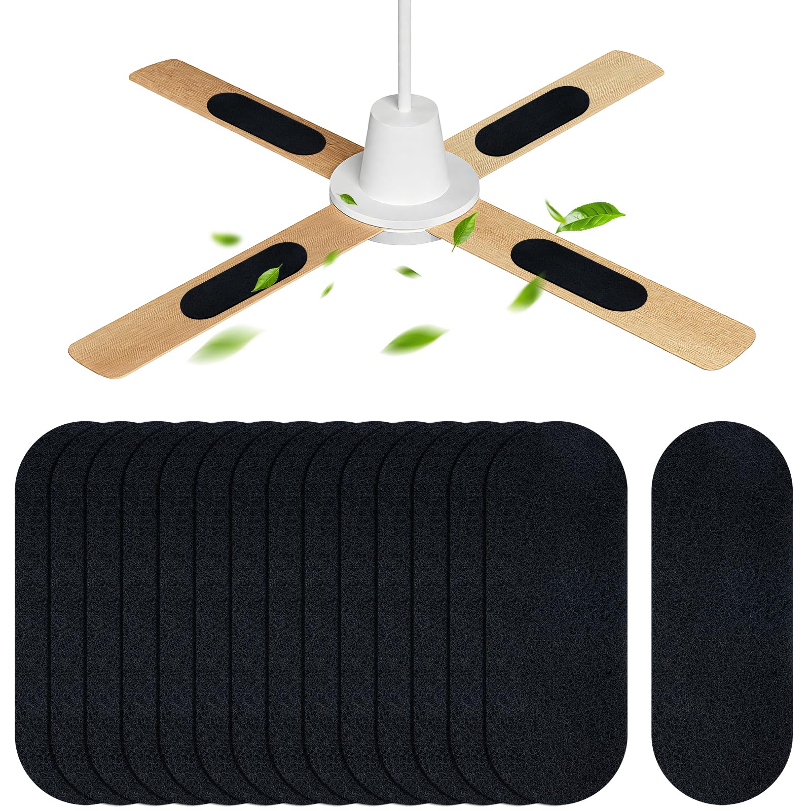 Photo 1 of 15 Pack Ceiling Fan Filters for Blades - Activated Coconut Carbon Air Purifier Pads, Universal Easy-Stick Blades Filters for Common Household Contaminants