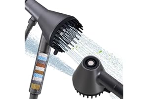 Ryamen 2026 Filtered Magnetic Shower Head with Handheld– High Pressure Showerhead with Power Wash Mode, Chlorine Removal, Mas