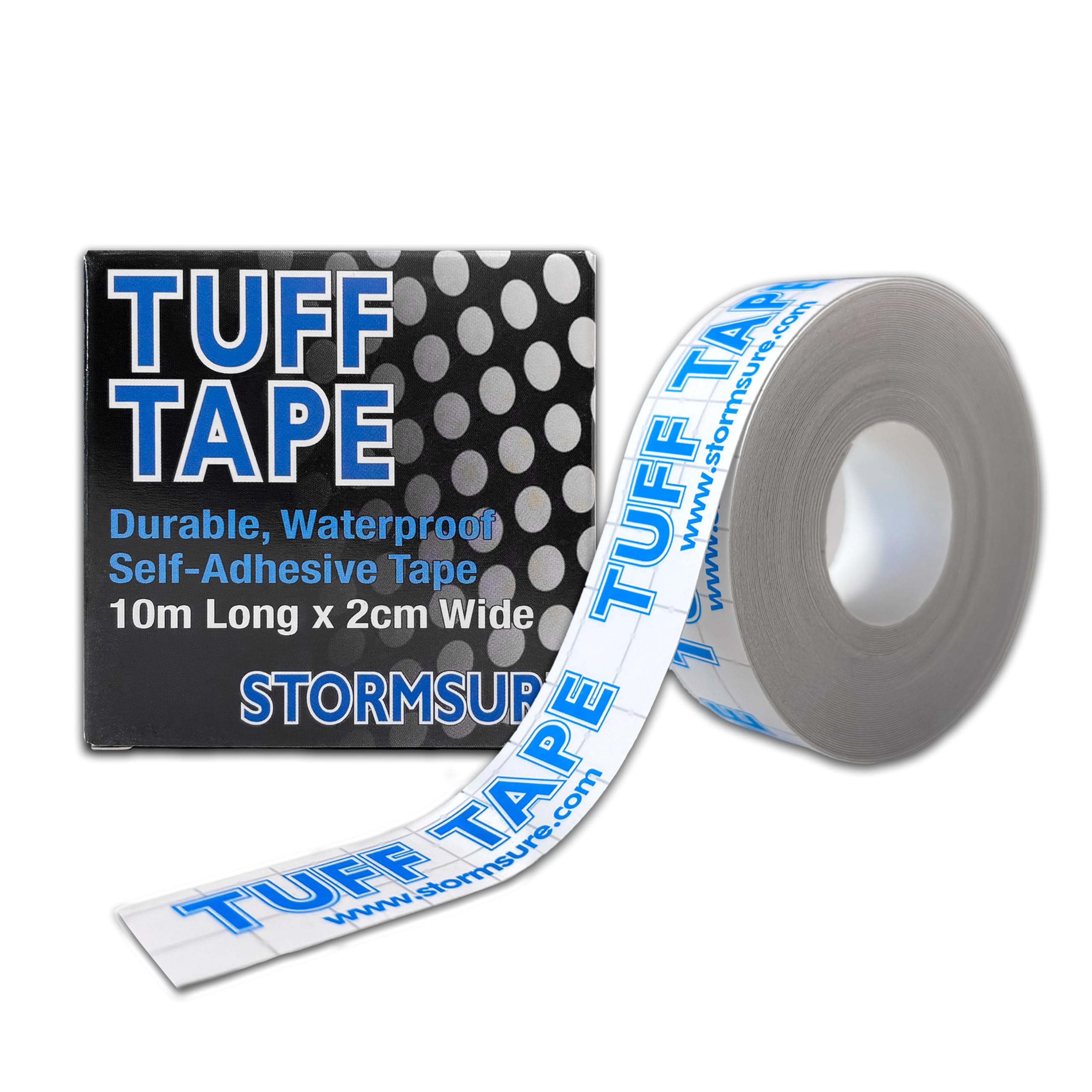 TUFF Tape Waterproof Self-Adhesive Repair Tape 20mm Width Roll (10m) - Waterproof, Clear and Durable with Anti-Tear Design