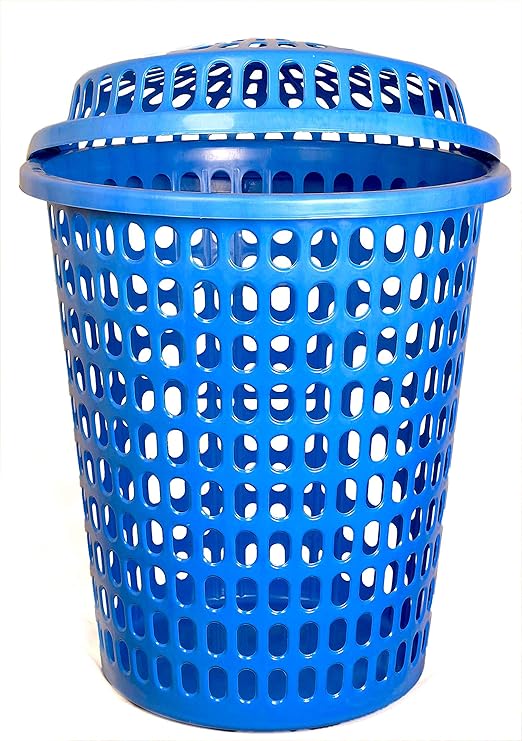 (1 Pcs) Laundry Basket for Clothes 50 Liter with Lid Large Plastic with 6 Months Warranty (Royal
