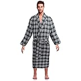 Casual Trends Classical Sleepwear Men’s 100% Cotton Flannel Shawl Collar Robe,