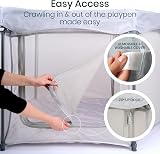 Tutti Bambini Foldable Baby Playpen with Mesh Walls & Travel Bag - Silver view 4