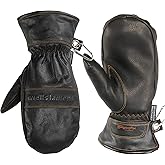 Wells Lamont Men's Black HydraHyde Leather Winter Mittens, Waterproof Insert, X-Large (7668XLK)