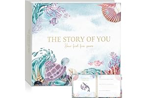 ISABELLA ANGEL STORE Ocean Theme Baby Book Set - 3 Storage Bags, Under the Sea Design, Birth to Keepsake Box