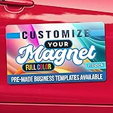 instMerch Custom Car Magnets for Business— Personalized Vehicle Magnetic Signs for Cars, Trucks — Customized with Your Full-Color Image, Text — Templates Available