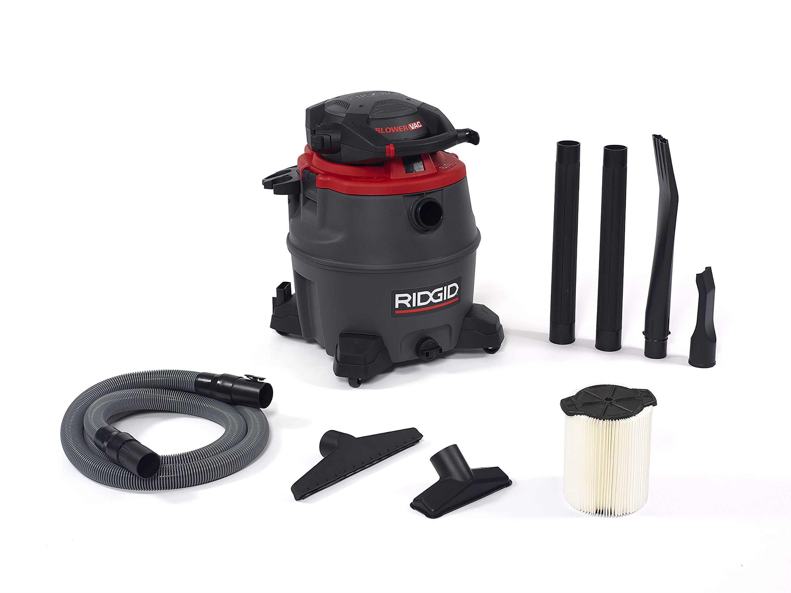 RIDGID 50343 1620RV Wet Dry Vacuum, 16Gallon Shop Vacuum with Detachable Blower, 6.5 Peak HP