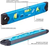 OX Tools OX Trade Torpedo Level 230mm - 9in Magnetic Box Vial view 2