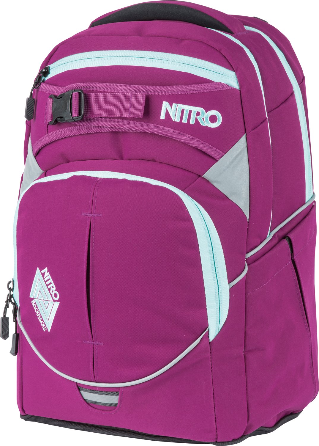 Nitro Superhero Schulrucksack, Rucksack, abnehmbarer Hüftgurt, robuste Bodenplatte, Thermotasche, 30 L