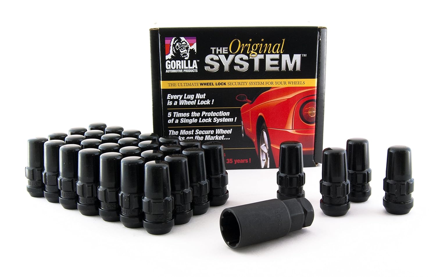 Gorilla Automotive 76695NBC Black 9/16 Thread Size Chrome Finish Duplex