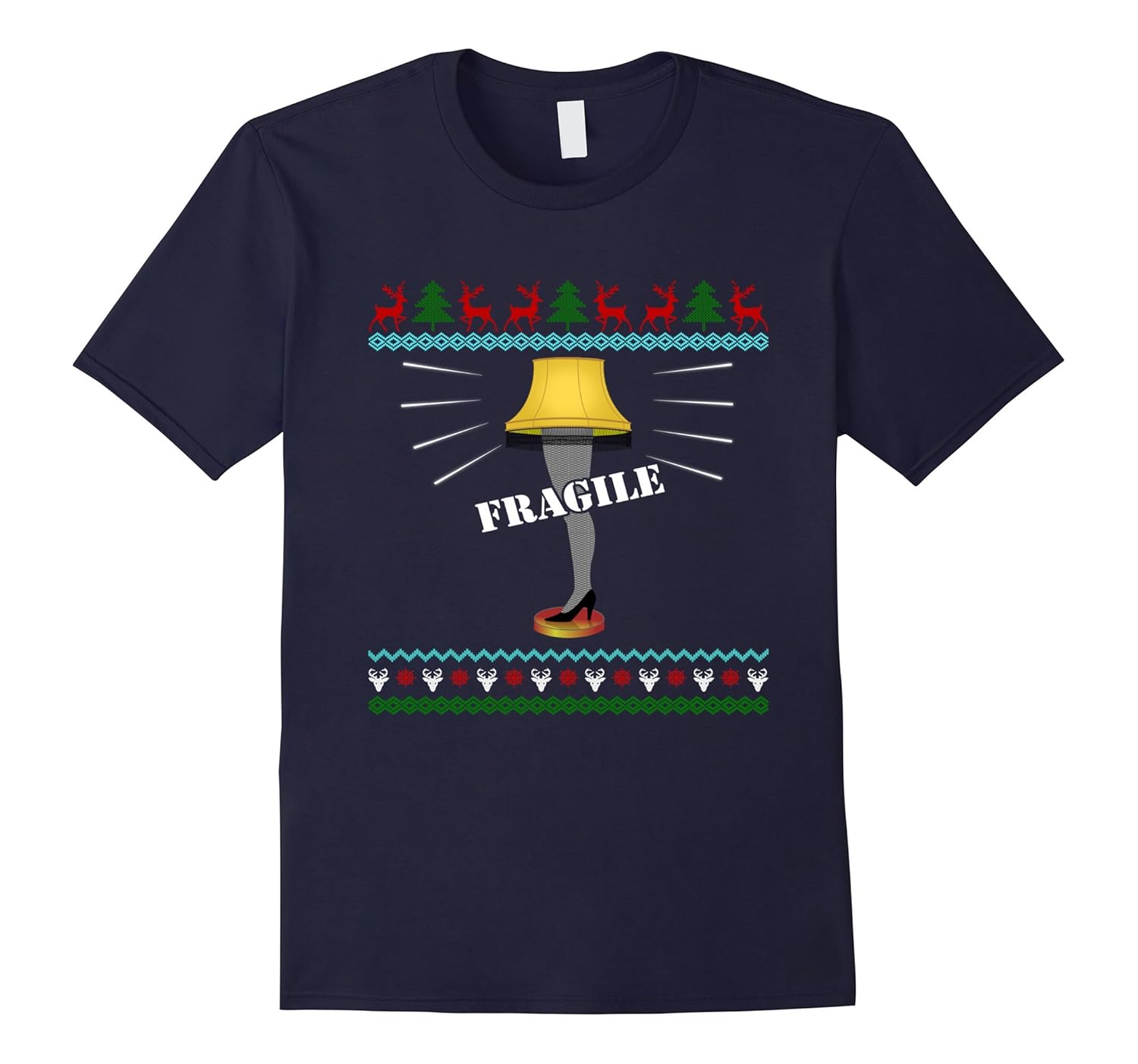 Ugly Fragile Leg Lamp Christmas Adult Sweater TShirt-ANZ