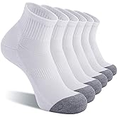CS CELERSPORT 6 Pack Men's Ankle Socks with Cushion Athletic Running Socks