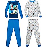Super Mario Little/Big Boys 100% Cotton 4-Piece Pajama Sets
