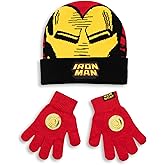 Marvel Iron Man Boys Beanie & Gloves Set | Winter Hat and Gloves | Kids Cold Weather Accessories