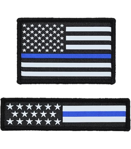 Bandera 3x5 Pies 'Línea Azul Delgada' En Polietileno Nailon 68D, Para Mostrar Apoyo A La Policía