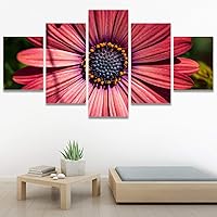SIGNWIN 5 Panel Canvas Wall Art Red Fields for Home Decorations Ready to Hang - 60