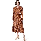 DEE OCLEPPO Womens Ava Pleated Button Front Shirt Dress Standard