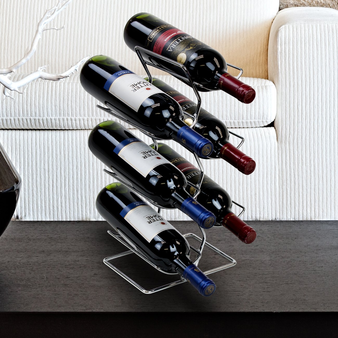 Sorbus 3Tier Stackable Wine Rack Classic Style Wine Racks For