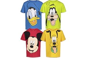 Disney Mickey Mouse Pluto Donald Duck Goofy 4 Pack T-Shirts Infant to Big Kid