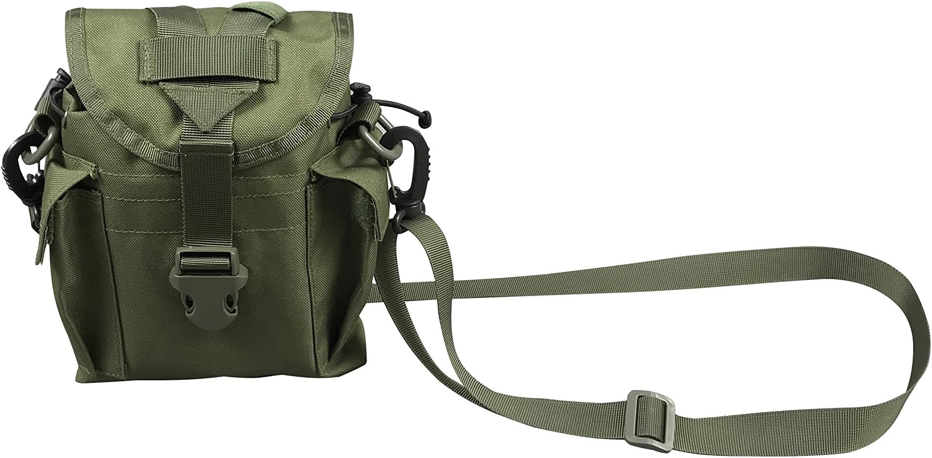 Jolmo Lander 1.2 Qt. MOLLE Canteen Cover Military Style Canteen Pouch with Shoulder Strap Molle Pouch for Canteen Kit Coyote Brown/Olive Drab