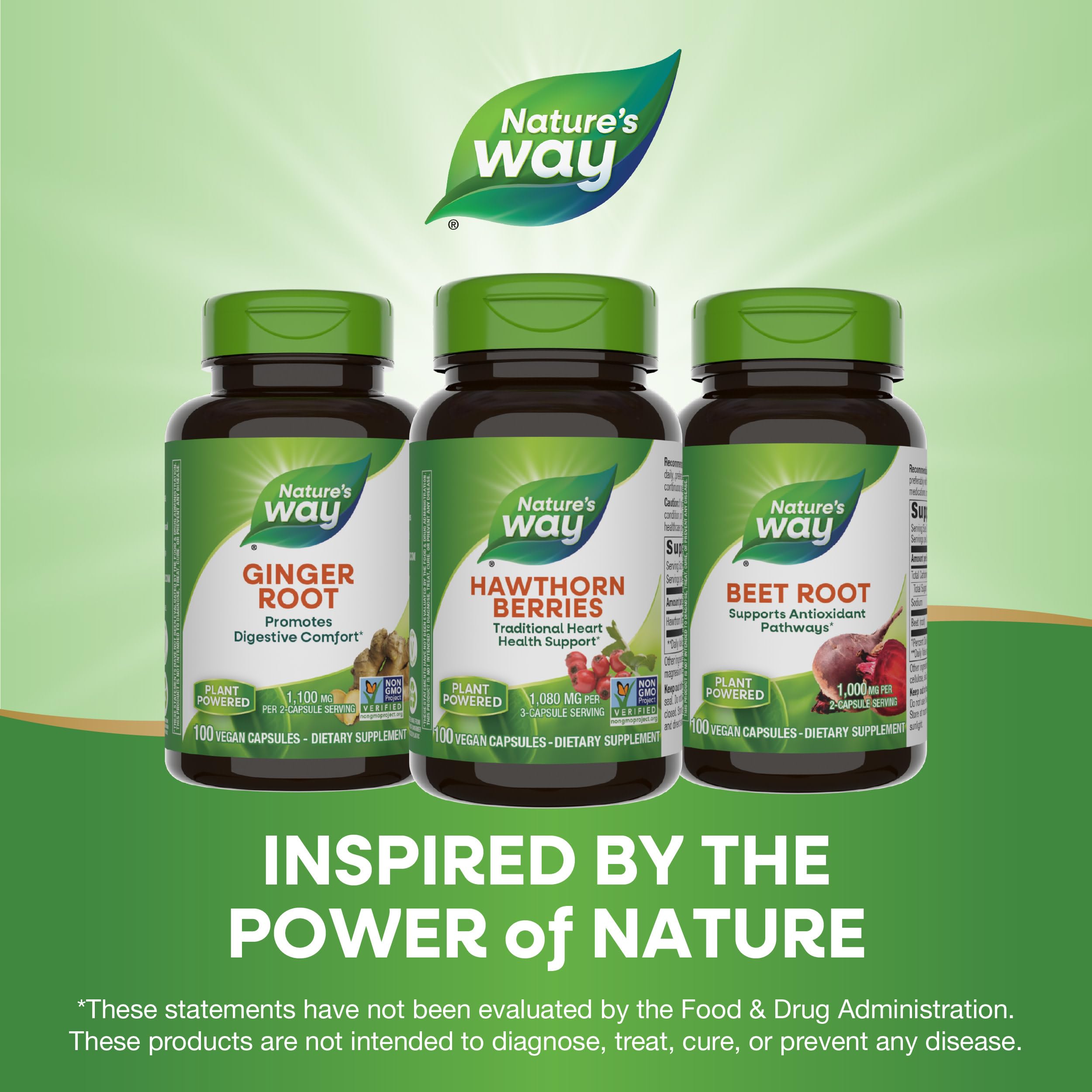 Nature's Way Herbal Hawthorn Berries, Traditional Heart Health Support*, 100 Vegan Capsules (Packaging May Vary)