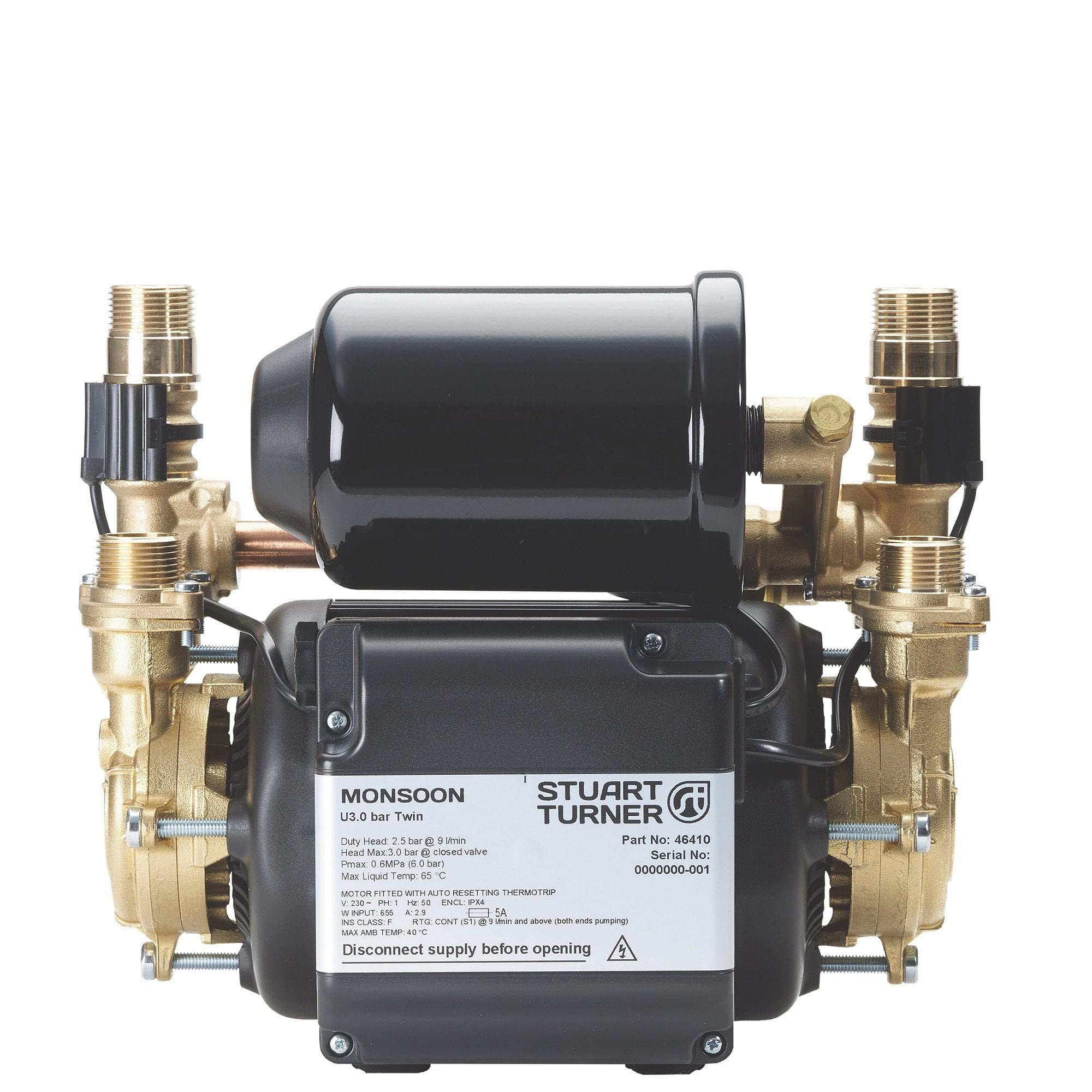 Stuart Turner 46410 Shower Pump, Black