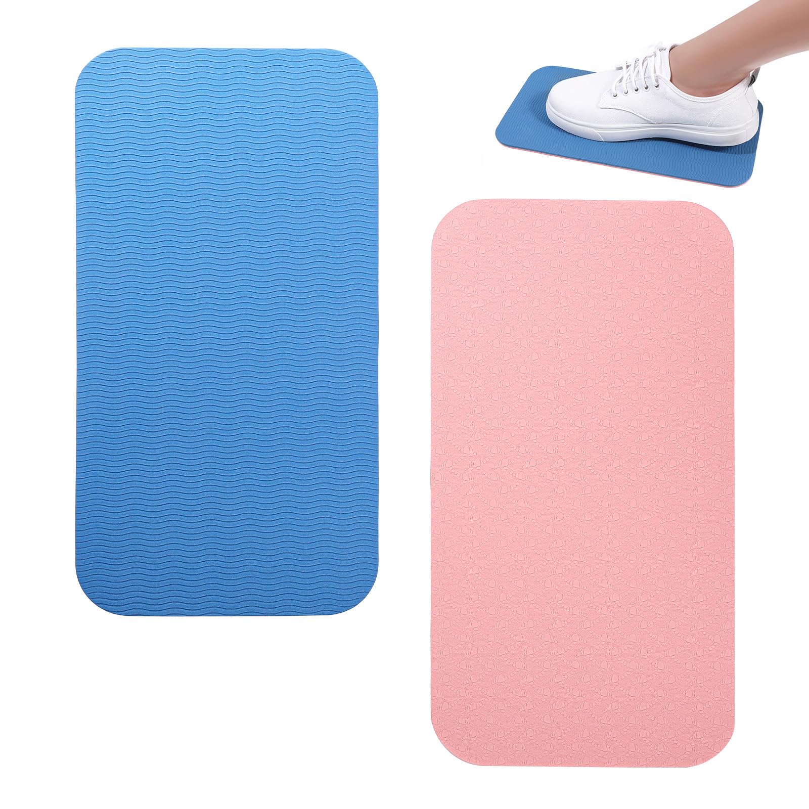 Photo 1 of 2 Pack Sewing Machine Mat Sewing Machine Foot Pedal Non Slip Pad Muffling Mat Easy to Clean, Soft and Thick, Quilting Supplies Accessories, Blue and Purple