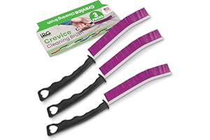 IRG IRON RISE GEAR IRG Hard Bristle Crevice Cleaning Brush, 3 Crevice Cleaning Brushes for Household Use, Grout Cleaning Brush, Durable Stiff Bristle Brush, Grout Brush, Crevice Cleaning Tool, Developed in USA