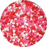 Mini Heart Sprinkle Mix 3.35 oz, Valentines Sprinkles For Cake Decorating, Baking, Ice Cream &amp; More, The Hampton Candy Company