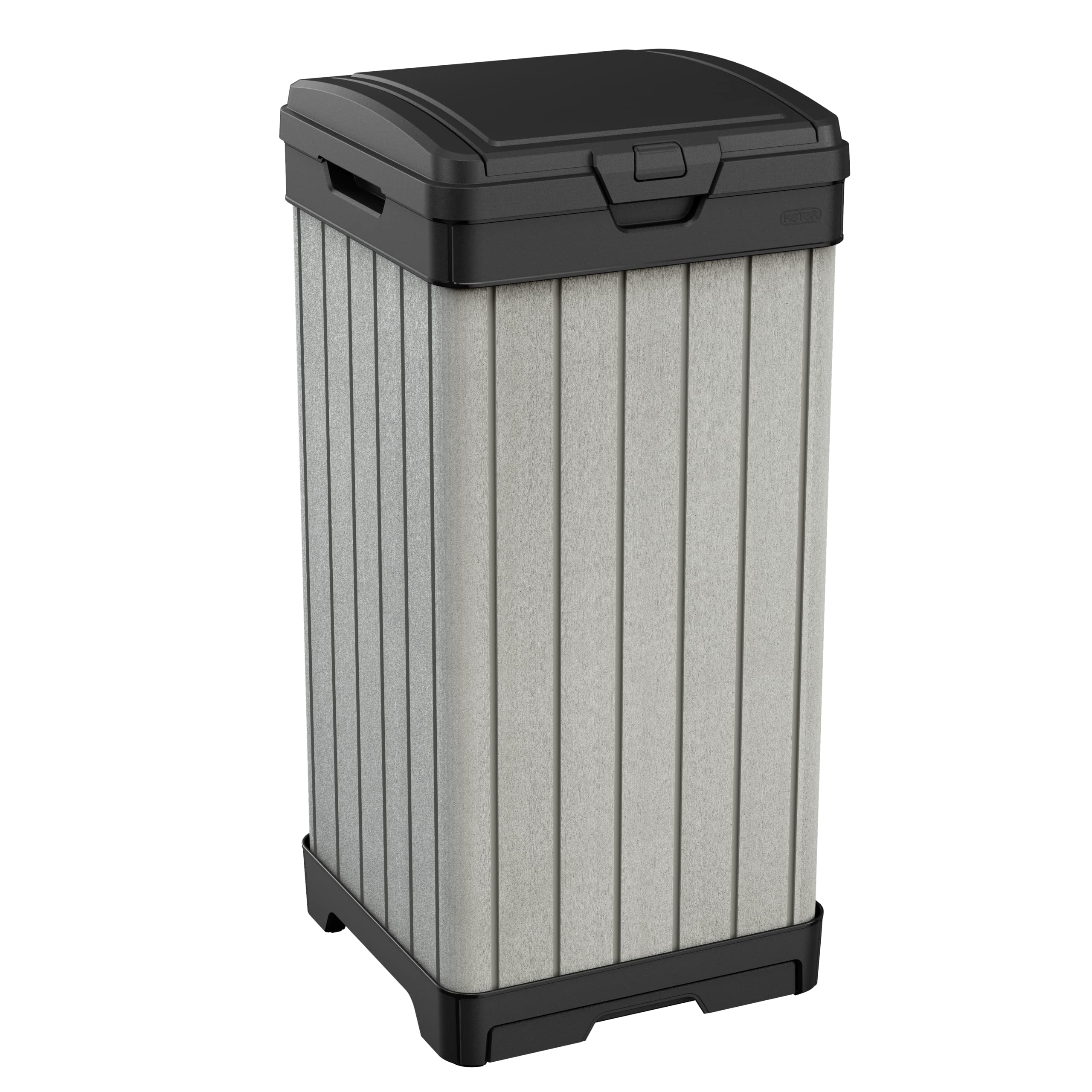 Keter Outdoor Rockford Waste Bin Gray 125 Lt In Resin Cm 41X41X87.4 H